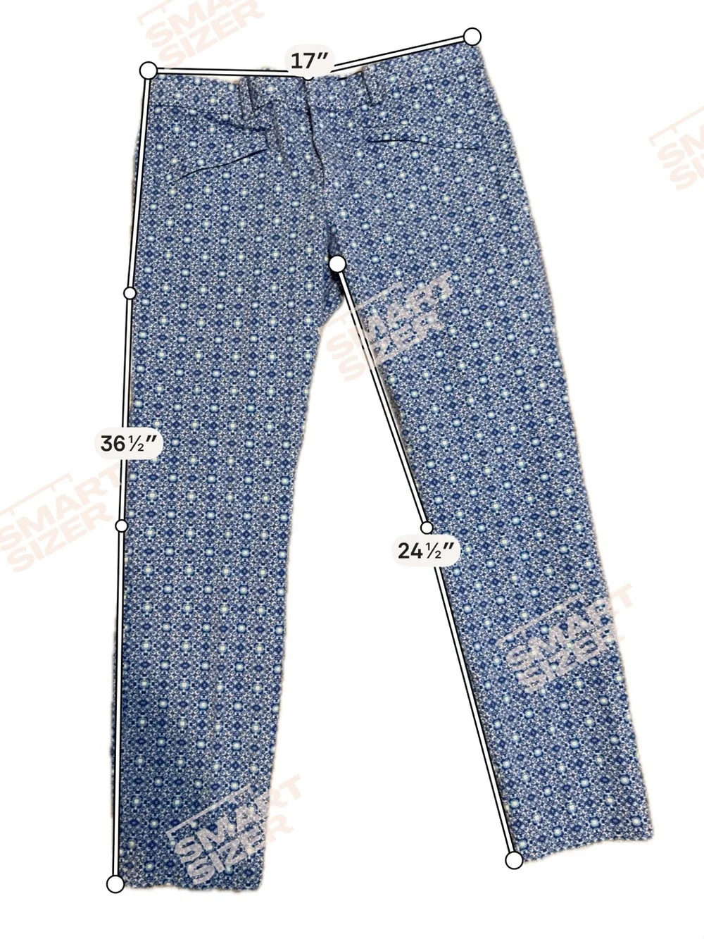 GAP Blue Geometric Skinny Ankle Pants - size 10R